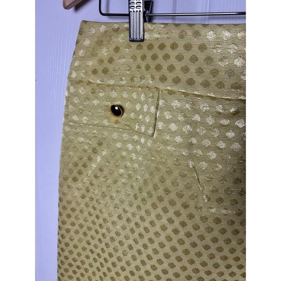 Antonio Melani NWT Two tone Yellow Preppy Skirt Size 10 - Picture 2 of 7